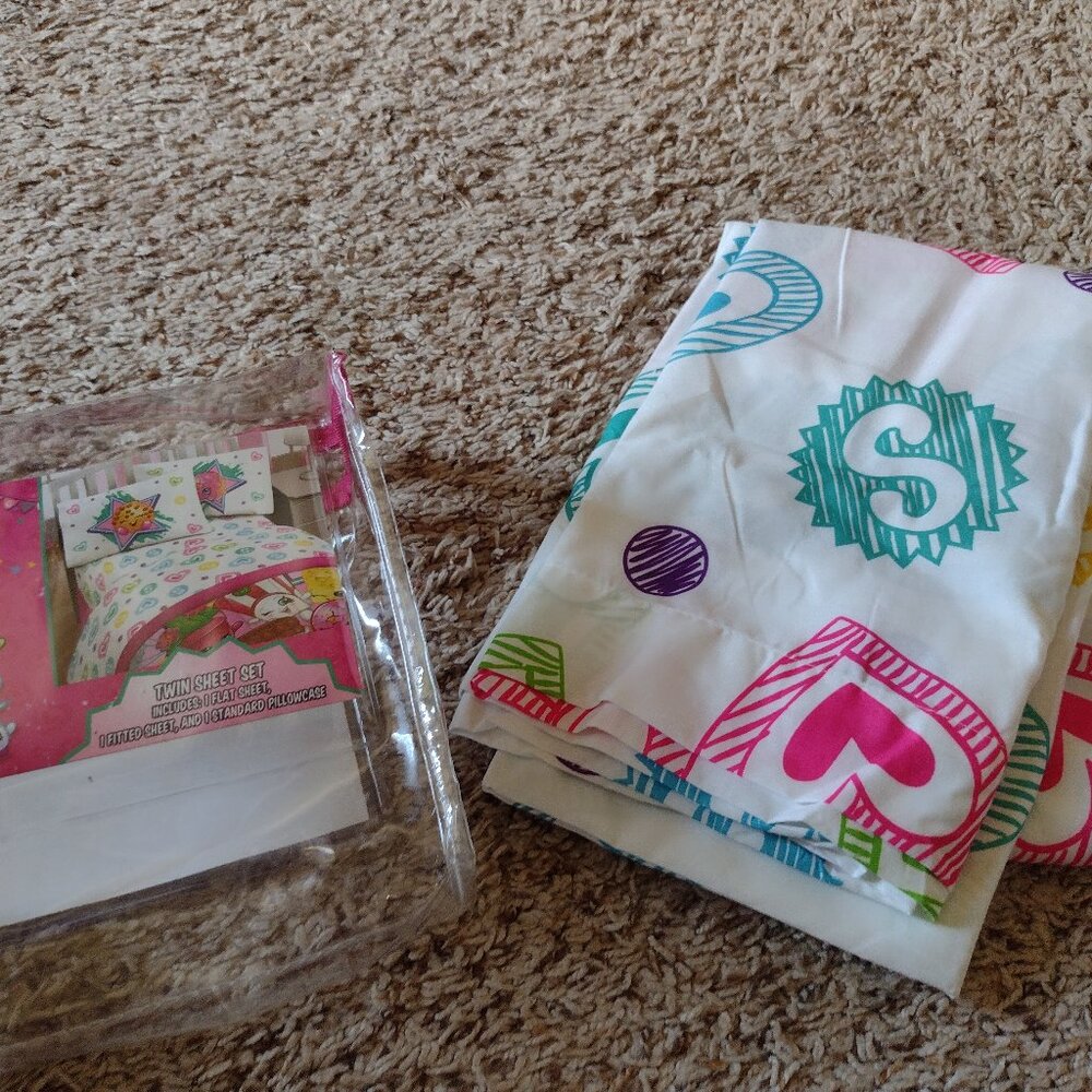 NEW Shopkins twin flat sheet
